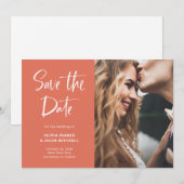 Modern en Elegant Terracotta | Foto Save The Date (Voorkant / Achterkant)