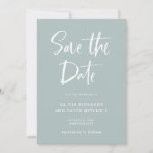 Modern en Elegant | Zee Glass Weddenschap Save The Date (Voorkant)