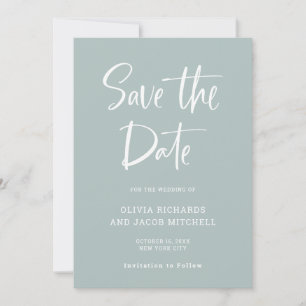 Modern en Elegant   Zee Glass Weddenschap Save The Date