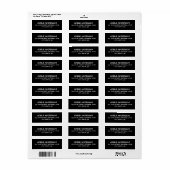Modern en Elegant - Zwart en Wit Etiket (Full Sheet)