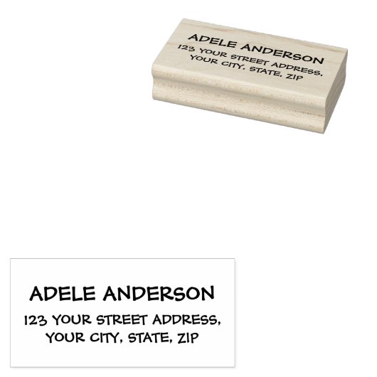 Modern en Elegant - Zwart en Wit Rubberstempel (Gestempeld)
