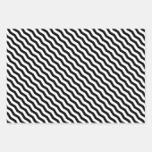 Modern en Elegant zwart-wit Gestreept cadeau Inpakpapier Vel (Voorkant 3)