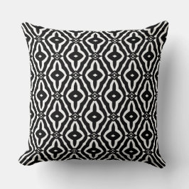Modern en Elegant Zwart & Wit Kussen