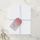 Modern en elegante roze gouden glitters witte marm cadeaulabel (Met Touw)