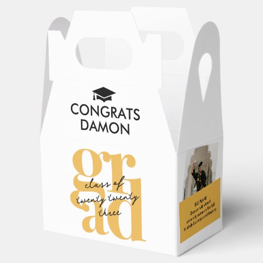 Modern en Fun AFSTUDEERDER Afstuderen Bedankdoosjes (Geopend)