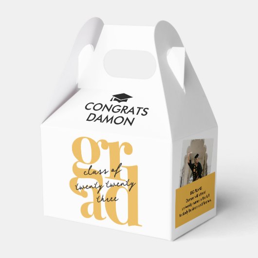 Modern en Fun AFSTUDEERDER Afstuderen Bedankdoosjes (Voorkant Zijde)