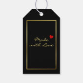 Modern en geluid - Zwart met Gold Lijst Hartelijk Cadeaulabel (Achterkant)