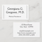 Modern en gewoon Visitekaartje voor artsen (Voorkant / Achterkant)