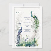 Modern en groen - hedendaags modern huwelijk kaart (Voorkant)