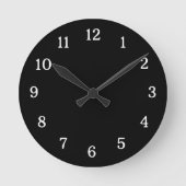 modern en hedendaags zwart en wit ronde klok (Voorkant)