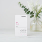 Modern en helder visitekaartje (Staand voorkant)