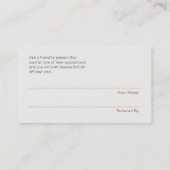 Modern en Hip Gold verwijzen naar een bevriende co Aanbevelingskaartje (Achterkant)