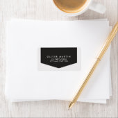 Modern en Klassiek Donker en Licht Grijs Adres Etiket (Insitu)