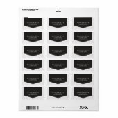 Modern en Klassiek Donker en Licht Grijs Adres Etiket (Full Sheet)