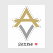 Modern en Klassiek Minimaal Letter VA monogram Sticker (Vel)