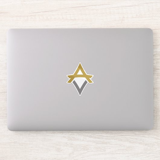 Modern en Klassiek Minimaal Letter VA monogram Sticker (Computer)