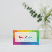 Modern en kleurrijk Abstract Visitekaartje (Staand voorkant)