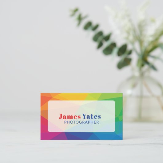 Modern en kleurrijk Abstract Visitekaartje (Staand voorkant)