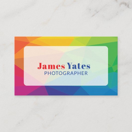 Modern en kleurrijk Abstract Visitekaartje (Voorkant)