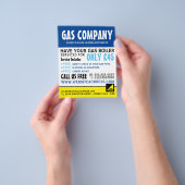 Modern en Krachtig, Gasmonteur & Leverancier Recla Flyer (Hand)