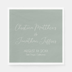 Modern en legant Eucalyptus Wedding Servet