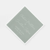 Modern en legant Eucalyptus Wedding Servet (Hoek)