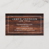 MODERN EN MINIMAAL DARK HOUT - BOUW VISITEKAARTJE (Achterkant)