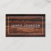 MODERN EN MINIMAAL DARK HOUT - BOUW VISITEKAARTJE (Voorkant)