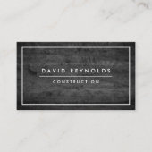 MODERN EN MINIMAAL DARK HOUT - BOUW VISITEKAARTJE (Voorkant)