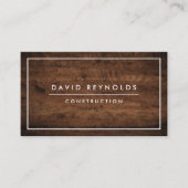 MODERN EN MINIMAAL DARK HOUT - BOUW VISITEKAARTJE (Voorkant)