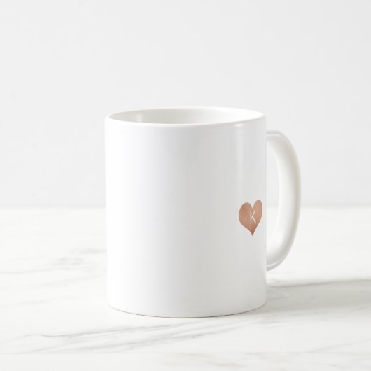 Modern en minimaal typografisch bruidsmeisje monog koffiemok (Voorkant rechts)
