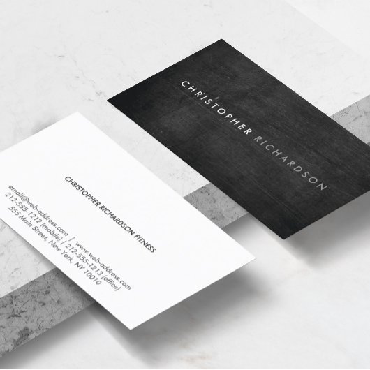 MODERN EN MINIMAAL VOOR ZWARTE HOUT VISITEKAARTJE