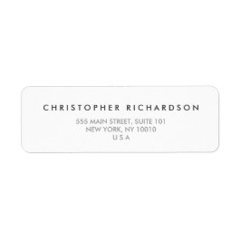 MODERN en MINIMAAL White Address Label