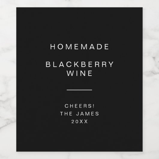 Modern en minimaal wijn etiket (Enkel label)