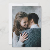 Modern en minimaal zwart | Twee foto's bruiloft Kaart (Achterkant)