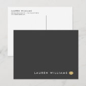 Modern en Minimal Gold Lips Beauty Briefkaart (Voorkant / Achterkant)