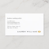 Modern en Minimal Gold Lips Beauty Visitekaartje (Achterkant)