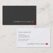 Modern en Minimal Red Lips Beauty Visitekaartje (Voorkant / Achterkant)