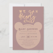 Modern en minimalistisch Beer Baby shower Kaart (Voorkant)
