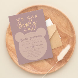 Modern en minimalistisch Beer Baby shower Kaart
