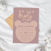Modern en minimalistisch Beer Baby shower Kaart