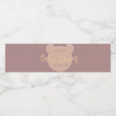 Modern en minimalistisch Beer Baby shower Waterfles Etiket (Enkel label)