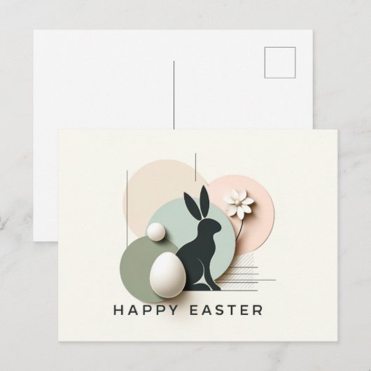 Modern en minimalistisch briefkaart (Voorkant / Achterkant)