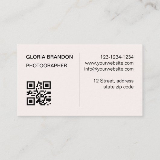 Modern en minimalistisch met handschrift. visitekaartje (Achterkant)