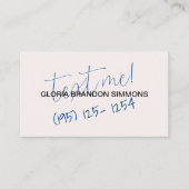 Modern en minimalistisch met handschrift. visitekaartje (Voorkant)