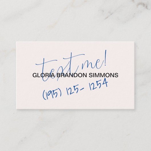 Modern en minimalistisch met handschrift. visitekaartje (Voorkant)