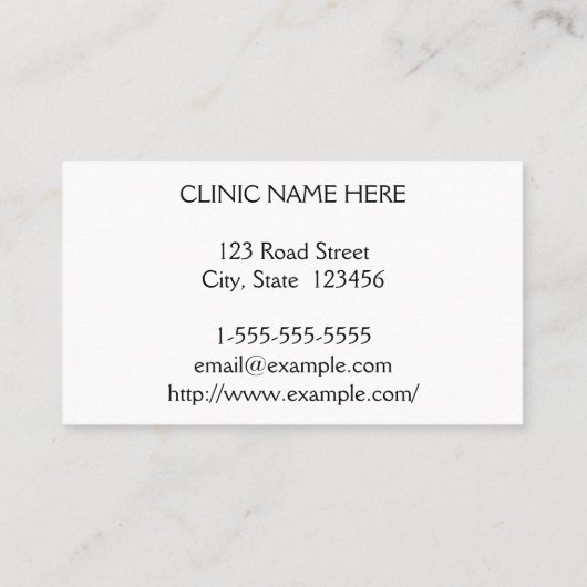 Modern en minimalistisch neuroloog Visitekaartje (Achterkant)