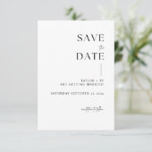 Modern en minimalistisch opslaan van de datumkaart save the date (Staand voorkant)