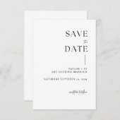 Modern en minimalistisch opslaan van de datumkaart save the date (Voorkant / Achterkant)