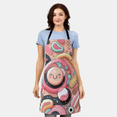 Modern en minimalistisch patroon ontwerp schort (Gedragen)